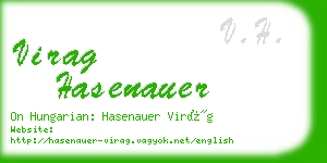 virag hasenauer business card